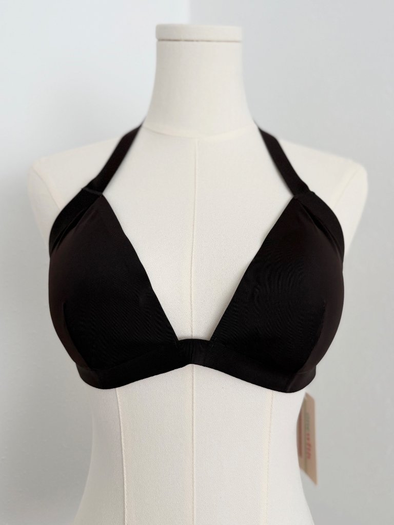 Onewith Swim Wainscott Brown Swimsuit Triangle Halter Bikini Top Nwt (Medium) — image 2 of 8